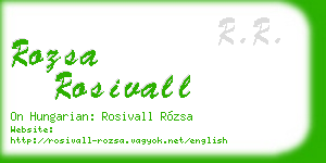 rozsa rosivall business card